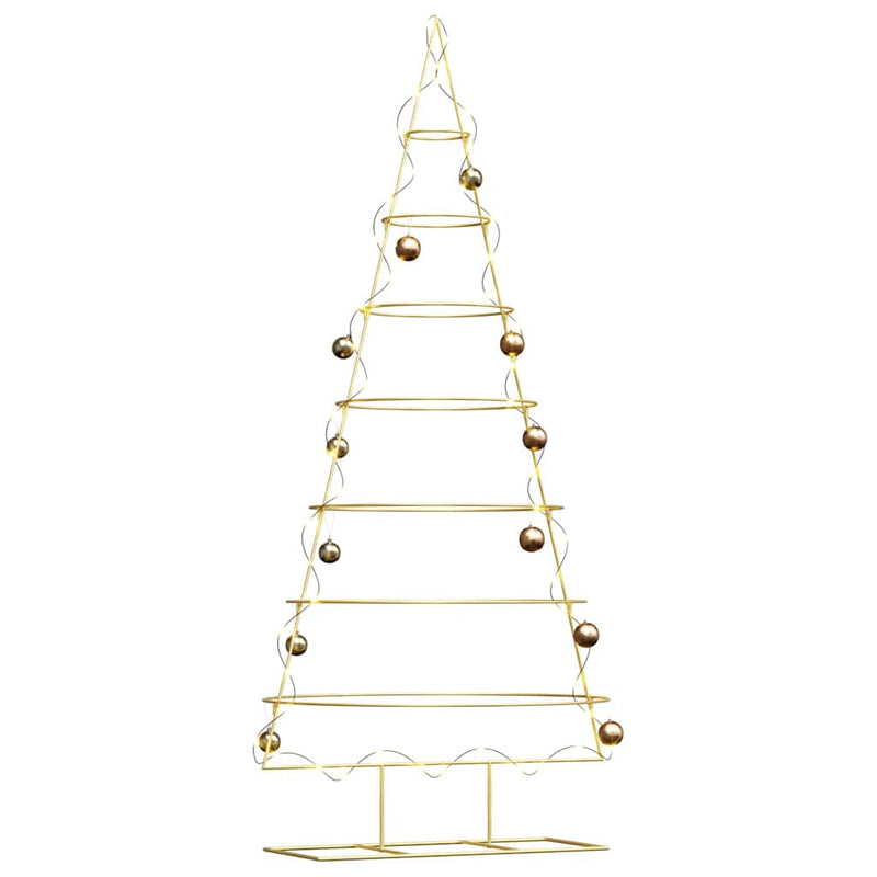 Afbeelding laden in galerijviewer, Vidaxl metalen kerstboom met standaard goud 209 cm poedergecoat staal