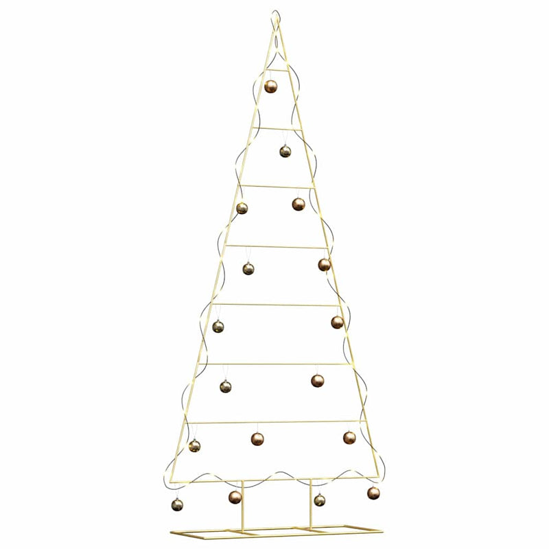 Afbeelding laden in galerijviewer, Vidaxl metalen kerstboom met standaard goud 211 cm poedergecoat staal