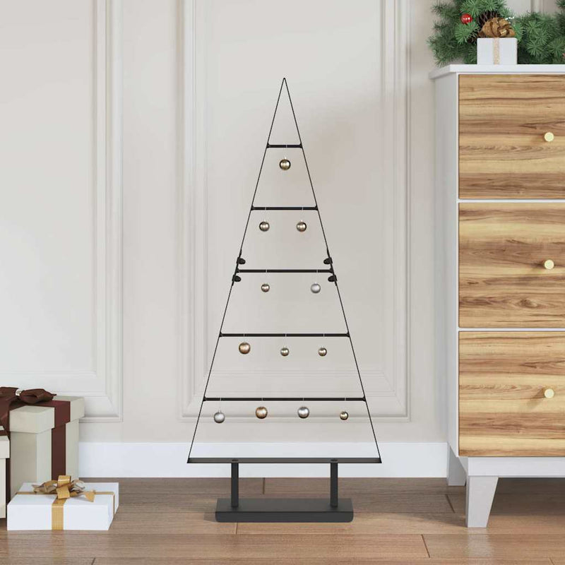 Afbeelding laden in galerijviewer, Vidaxl metalen kerstboom met standaard zwart 90 cm staal