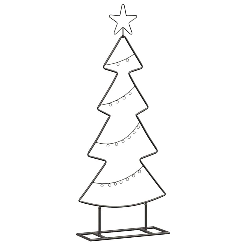Afbeelding laden in galerijviewer, Vidaxl metalen kerstboom met standaard zwart 90,5 cm staal