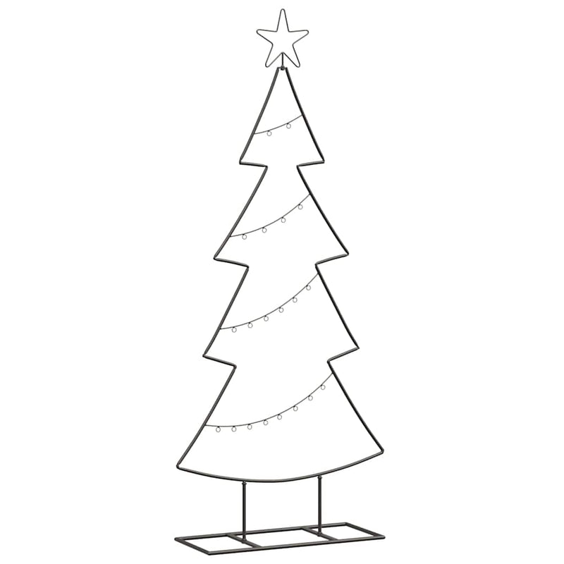 Afbeelding laden in galerijviewer, Vidaxl metalen kerstboom met standaard zwart 125 cm staal