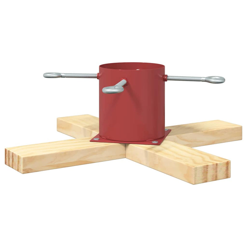 Afbeelding laden in galerijviewer, Vidaxl kerstboomstandaard 1.73 rood 50 x 50 x 16 cm massief grenenhout