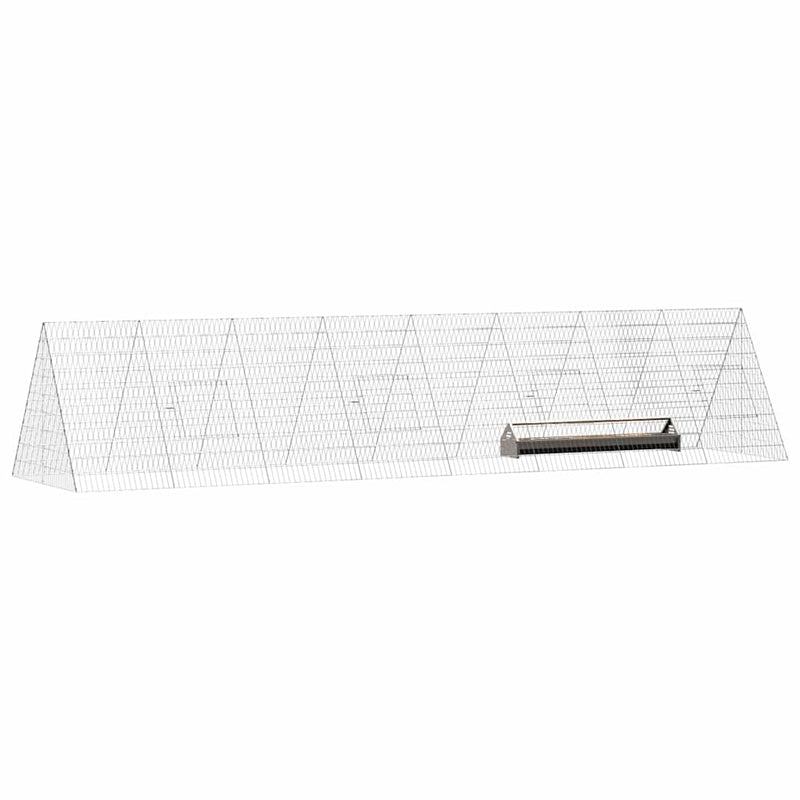 Afbeelding laden in galerijviewer, Vidaxl kippenhok zilver 430 x 100 x 85 cm gegalvaniseerd staal
