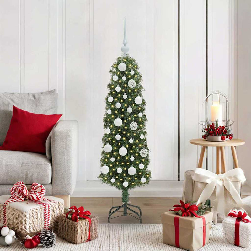 Afbeelding laden in galerijviewer, Vidaxl kunstkerstboom groen 120 cm pvc en staal en kunststof