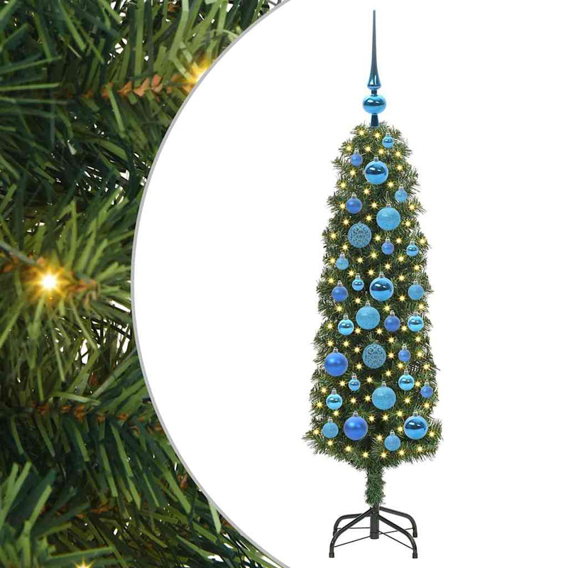 Afbeelding laden in galerijviewer, Vidaxl kunstkerstboom groen 120 cm pvc en staal en kunststof