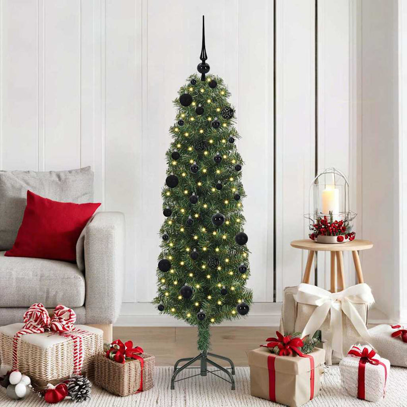 Afbeelding laden in galerijviewer, Vidaxl kunstkerstboom groen 150 cm pvc en staal en kunststof
