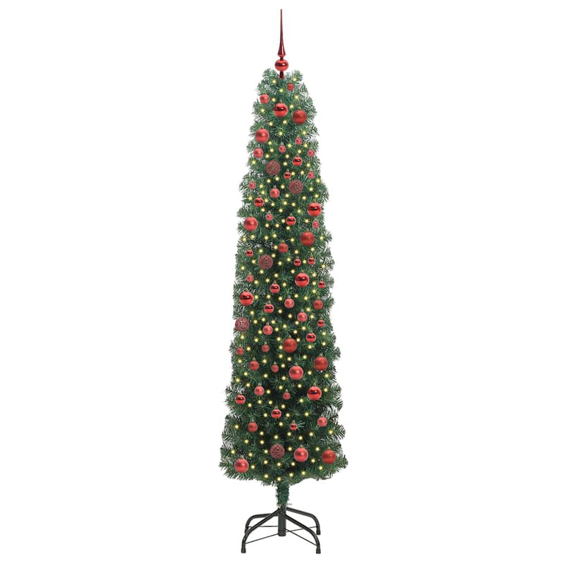 Afbeelding laden in galerijviewer, Vidaxl kunstkerstboom groen 180 cm pvc en staal en kunststof