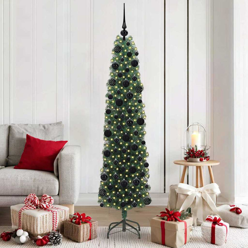Afbeelding laden in galerijviewer, Vidaxl kunstkerstboom groen 180 cm pvc en staal en kunststof
