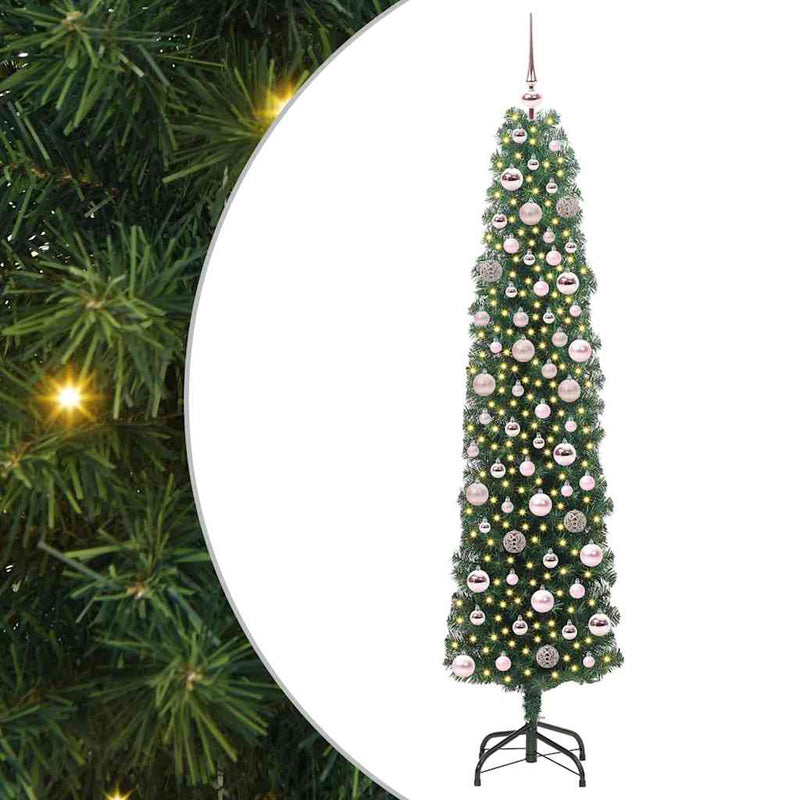 Afbeelding laden in galerijviewer, Vidaxl kunstkerstboom groen 180 cm pvc en staal en kunststof
