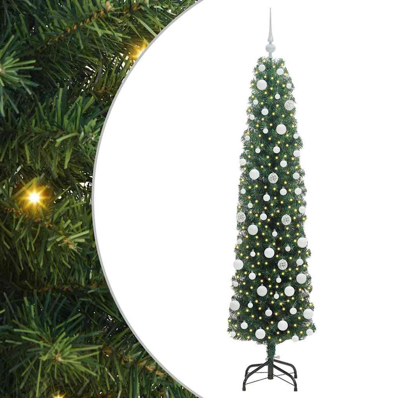 Afbeelding laden in galerijviewer, Vidaxl kunstkerstboom groen 180 cm pvc en staal en kunststof