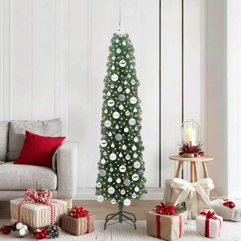 Afbeelding laden in galerijviewer, Vidaxl kunstkerstboom groen 180 cm pvc en staal en kunststof