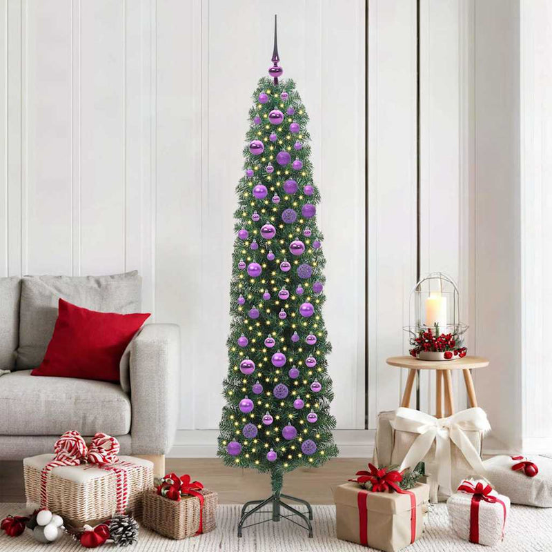 Afbeelding laden in galerijviewer, Vidaxl kunstkerstboom groen 180 cm pvc en staal en kunststof