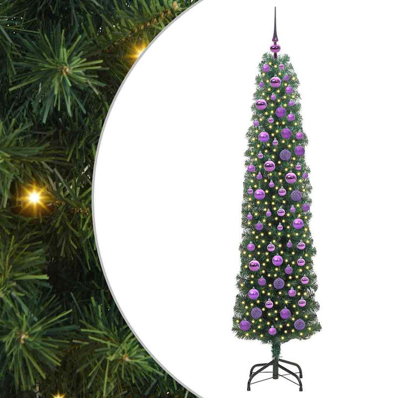 Afbeelding laden in galerijviewer, Vidaxl kunstkerstboom groen 180 cm pvc en staal en kunststof