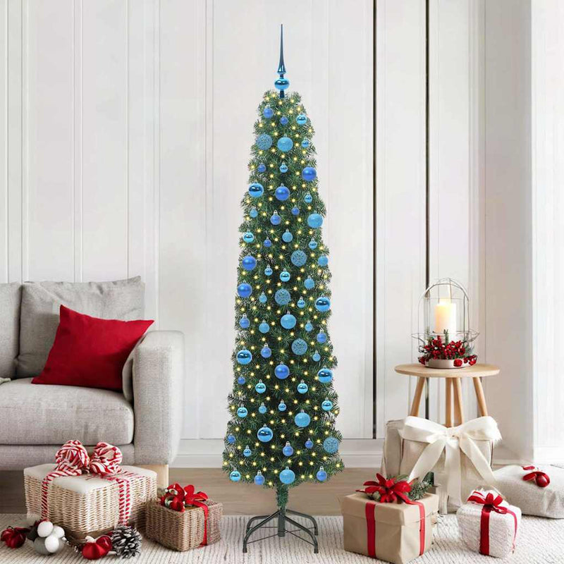 Afbeelding laden in galerijviewer, Vidaxl kunstkerstboom groen 180 cm pvc en staal en kunststof