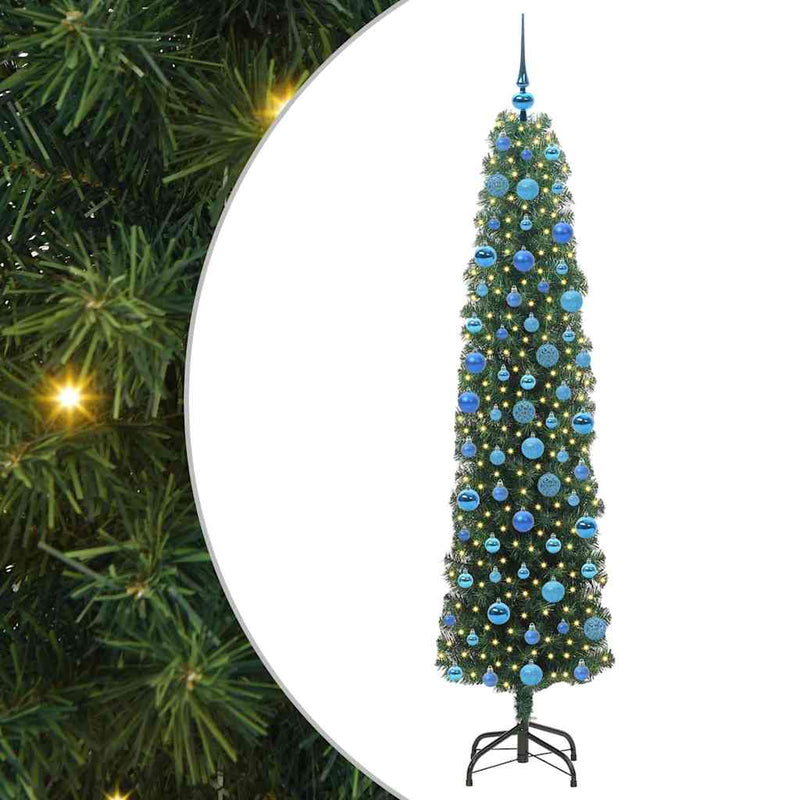 Afbeelding laden in galerijviewer, Vidaxl kunstkerstboom groen 180 cm pvc en staal en kunststof