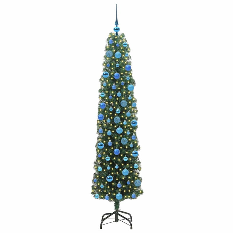 Afbeelding laden in galerijviewer, Vidaxl kunstkerstboom groen 180 cm pvc en staal en kunststof