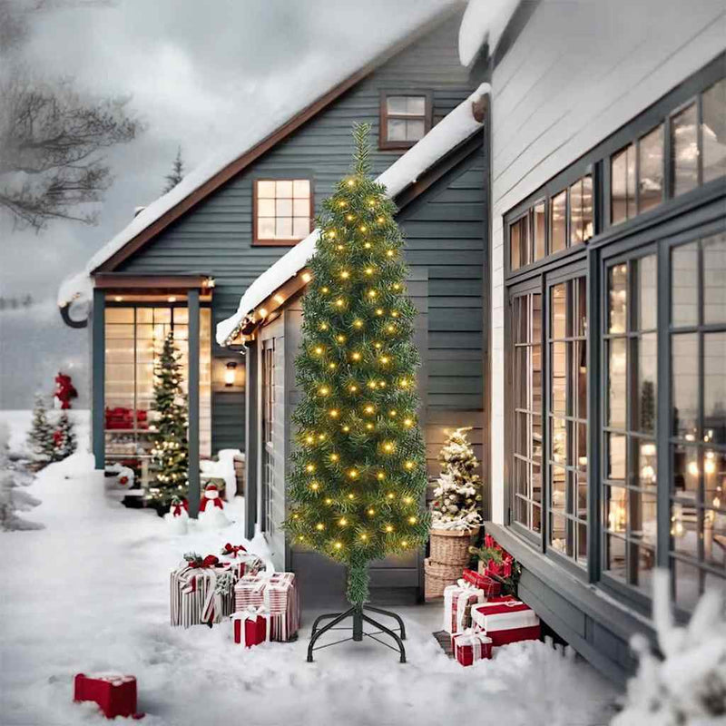 Afbeelding laden in galerijviewer, Vidaxl kunstkerstboom groen 240 cm pvc en staal en kunststof