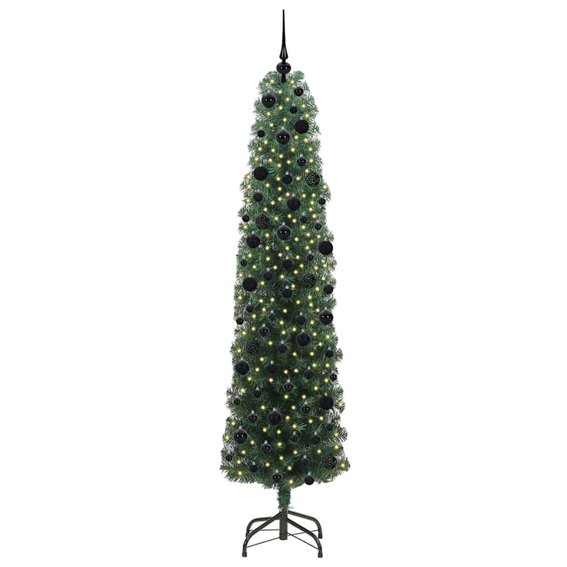 Afbeelding laden in galerijviewer, Vidaxl kunstkerstboom groen 240 cm pvc en staal en kunststof
