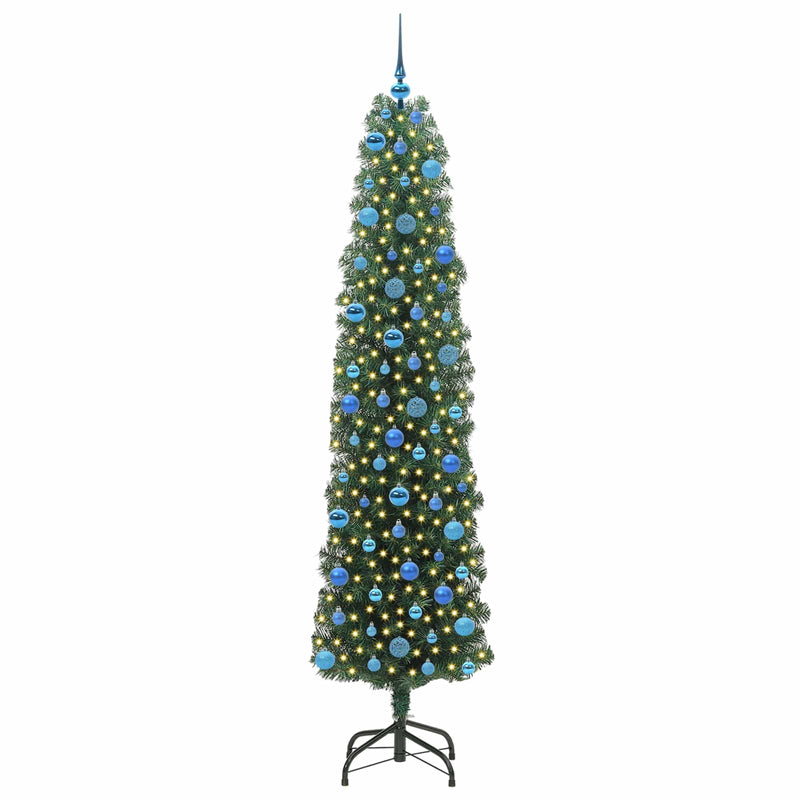 Afbeelding laden in galerijviewer, Vidaxl kunstkerstboom groen 240 cm pvc en staal en kunststof