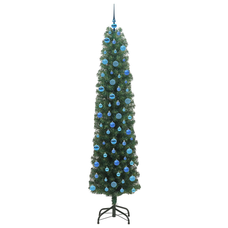 Afbeelding laden in galerijviewer, Vidaxl kunstkerstboom groen 240 cm pvc en staal en kunststof