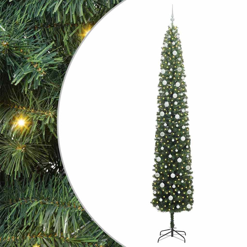 Afbeelding laden in galerijviewer, Vidaxl kunstkerstboom groen 270 cm pvc en staal en kunststof