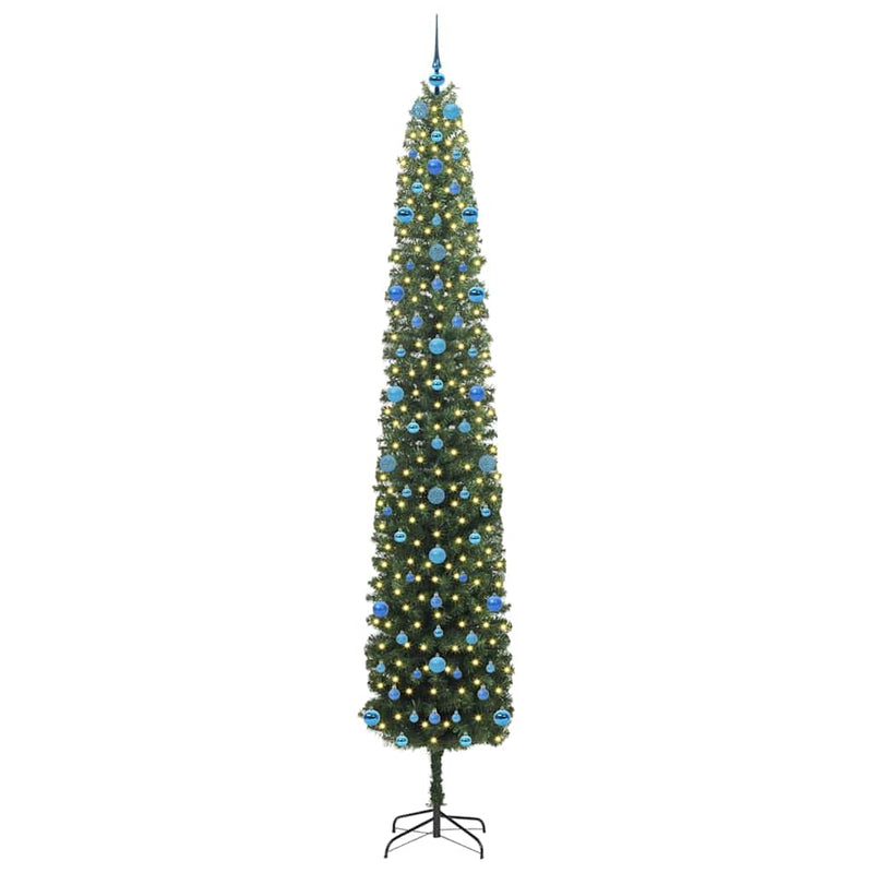 Afbeelding laden in galerijviewer, Vidaxl kunstkerstboom groen 270 cm pvc en staal en kunststof