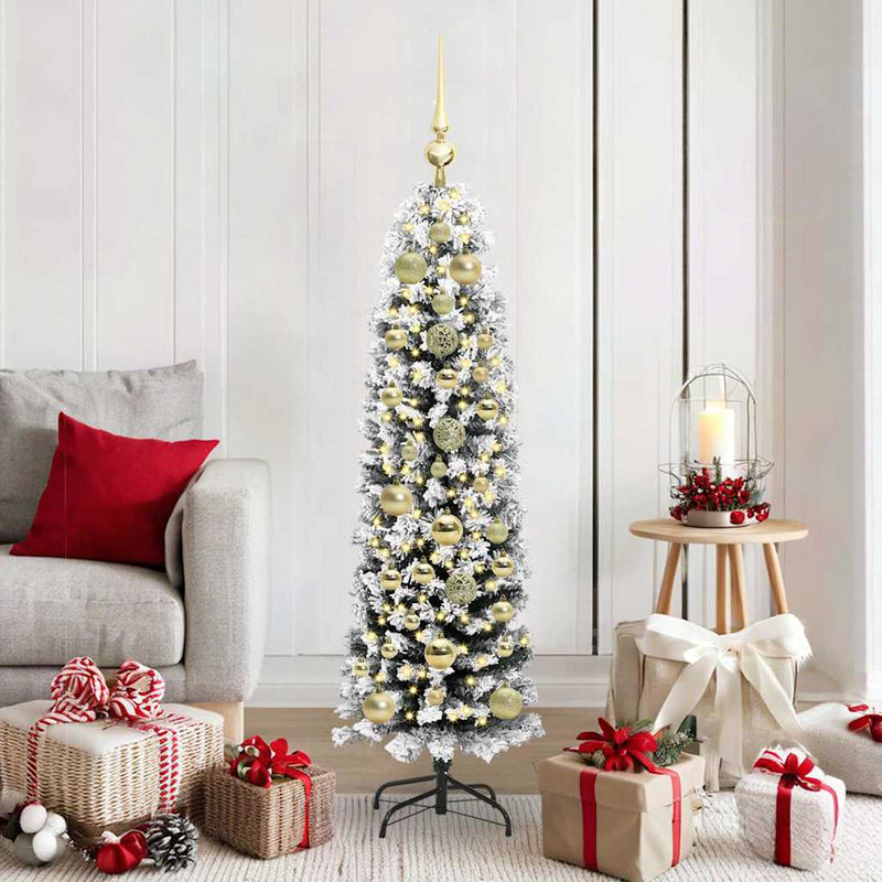 Afbeelding laden in galerijviewer, Vidaxl kunstkerstboom groen 150 cm pvc en staal en kunststof