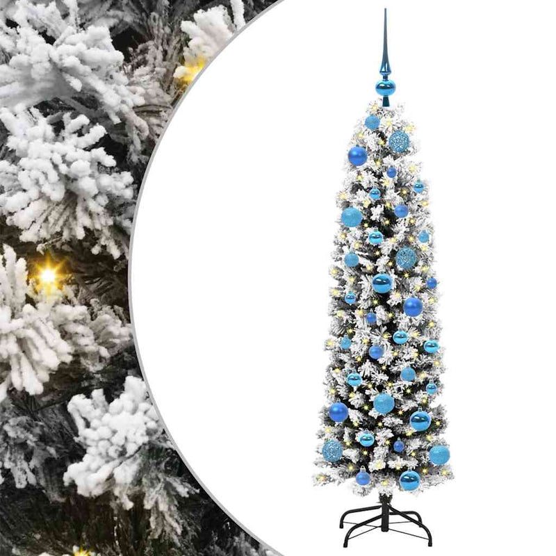 Afbeelding laden in galerijviewer, Vidaxl kunstkerstboom groen 150 cm pvc en staal en kunststof