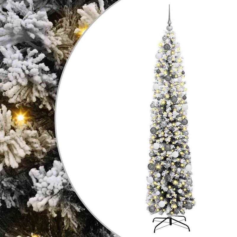 Afbeelding laden in galerijviewer, Vidaxl kunstkerstboom groen 210 cm pvc en staal en kunststof