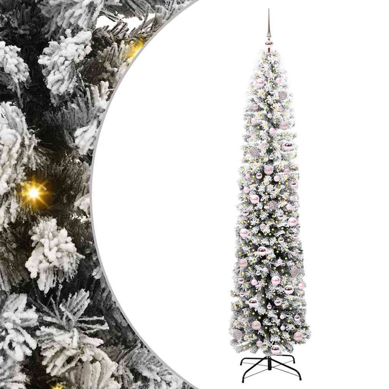 Afbeelding laden in galerijviewer, Vidaxl kunstkerstboom groen 210 cm pvc en staal en kunststof