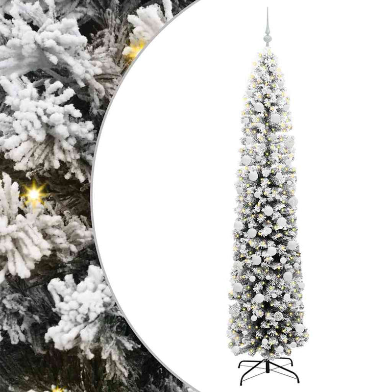 Afbeelding laden in galerijviewer, Vidaxl kunstkerstboom groen 210 cm pvc en staal en kunststof
