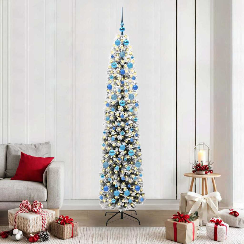 Afbeelding laden in galerijviewer, Vidaxl kunstkerstboom groen 210 cm pvc en staal en kunststof