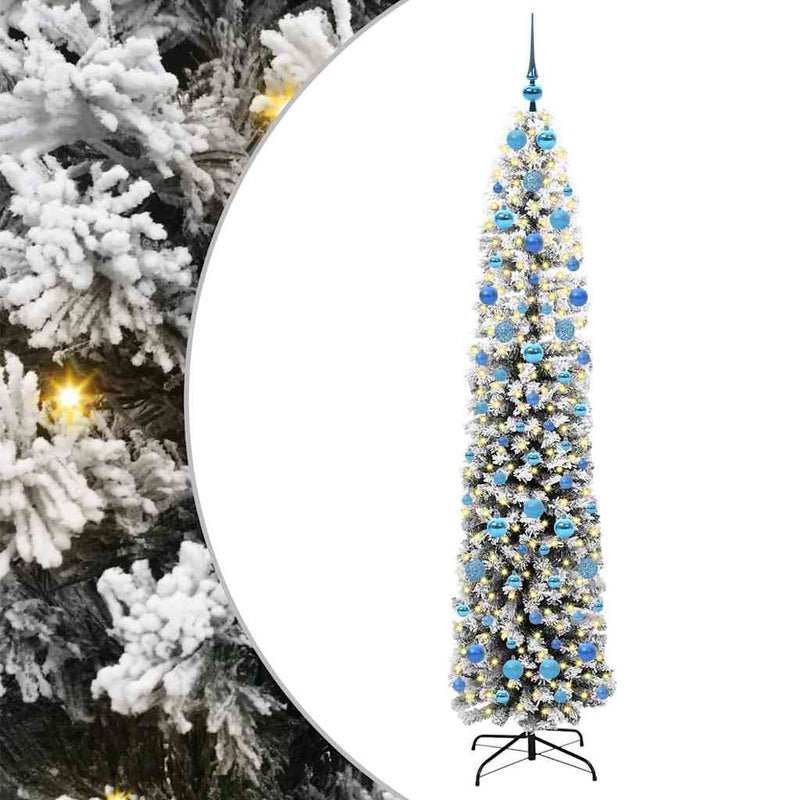 Afbeelding laden in galerijviewer, Vidaxl kunstkerstboom groen 210 cm pvc en staal en kunststof