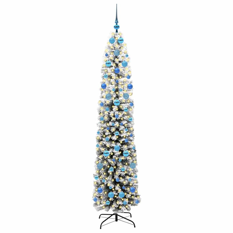 Afbeelding laden in galerijviewer, Vidaxl kunstkerstboom groen 210 cm pvc en staal en kunststof