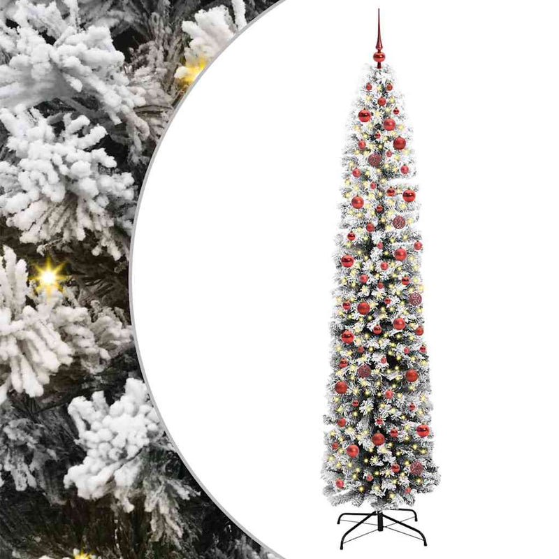 Afbeelding laden in galerijviewer, Vidaxl kunstkerstboom groen 240 cm pvc en staal en kunststof