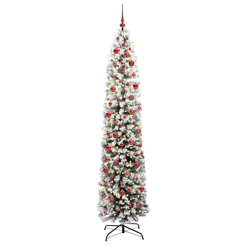 Afbeelding laden in galerijviewer, Vidaxl kunstkerstboom groen 240 cm pvc en staal en kunststof