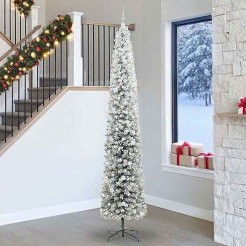 Afbeelding laden in galerijviewer, Vidaxl kunstkerstboom groen 270 cm pvc en staal en kunststof