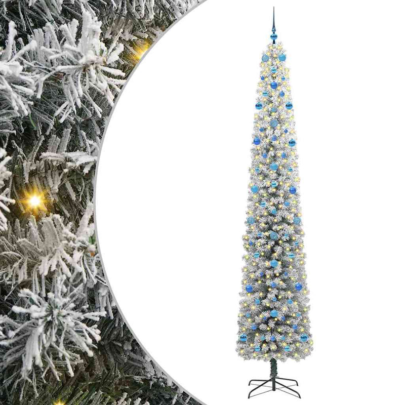 Afbeelding laden in galerijviewer, Vidaxl kunstkerstboom groen 270 cm pvc en staal en kunststof