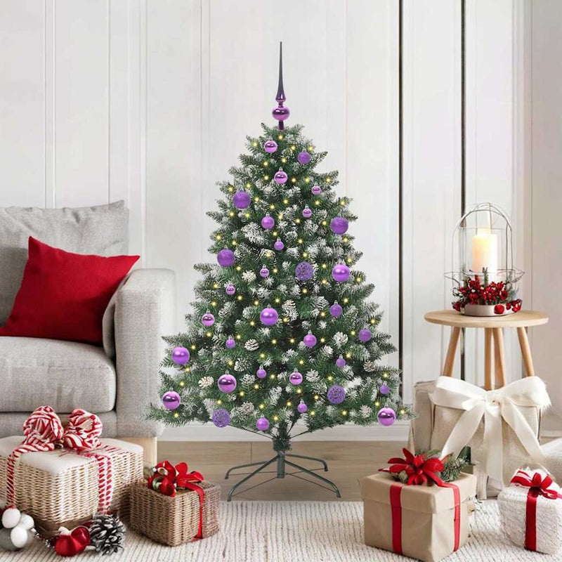 Afbeelding laden in galerijviewer, Vidaxl kunstkerstboom met 150 led groen 120 cm pvc en plastic en staal