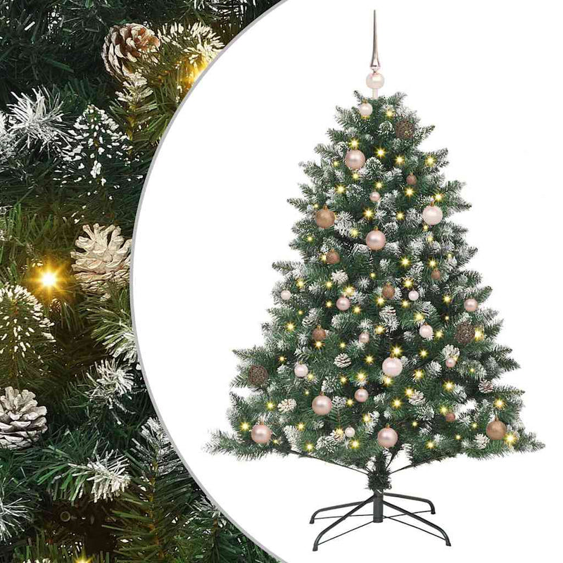 ギャラリービューアに画像をロードする, Vidaxl kunstkerstboom met 150 led groen 150 cm pvc en plastic en staal