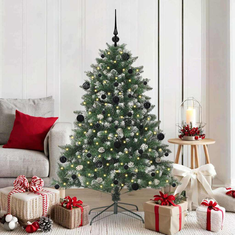 Afbeelding laden in galerijviewer, Vidaxl kunstkerstboom met 150 led groen 150 cm pvc en plastic en staal