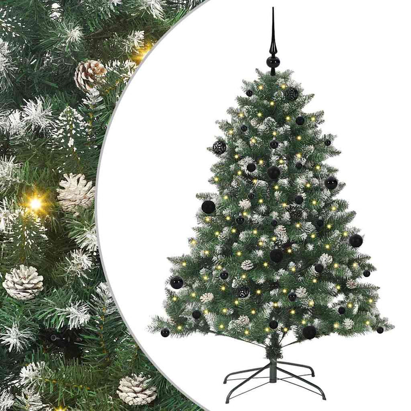 Afbeelding laden in galerijviewer, Vidaxl kunstkerstboom met 150 led groen 150 cm pvc en plastic en staal