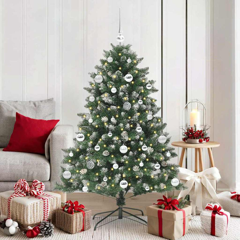 Afbeelding laden in galerijviewer, Vidaxl kunstkerstboom met 150 led groen 150 cm pvc en plastic en staal