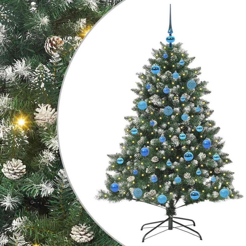 Afbeelding laden in galerijviewer, Vidaxl kunstkerstboom met 150 led groen 150 cm pvc en plastic en staal