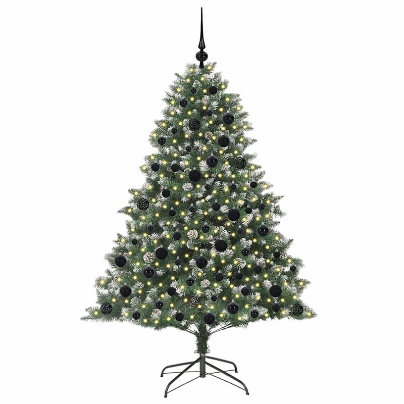 Afbeelding laden in galerijviewer, Vidaxl kunstkerstboom met 300 led groen 180 cm pvc en plastic en staal