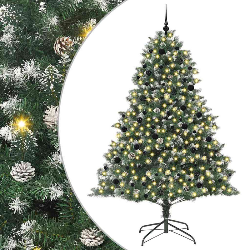 Afbeelding laden in galerijviewer, Vidaxl kunstkerstboom met 300 led groen 240 cm pvc en plastic en staal
