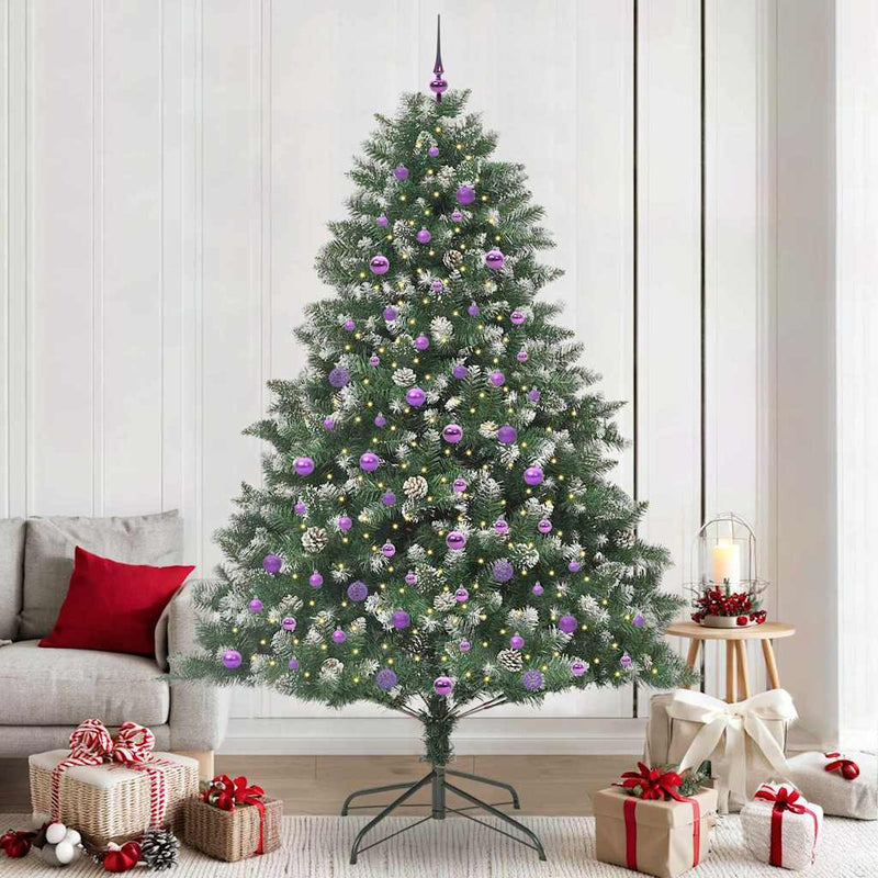 Afbeelding laden in galerijviewer, Vidaxl kunstkerstboom met 300 led groen 240 cm pvc en plastic en staal