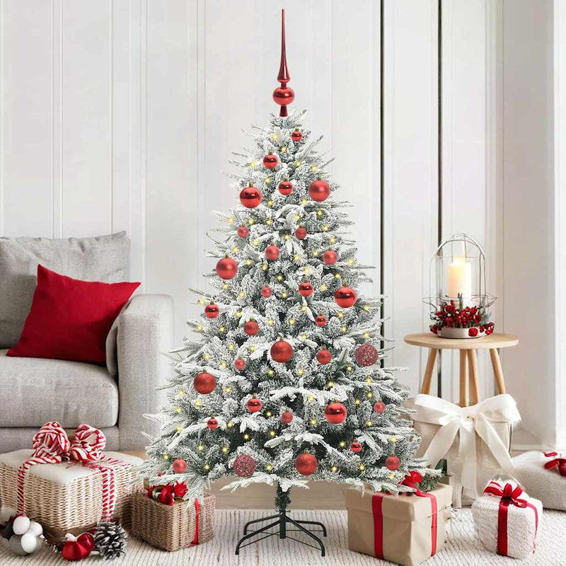 Afbeelding laden in galerijviewer, Vidaxl artificial pre-lit kerstboom met ballenset groen 150 cm