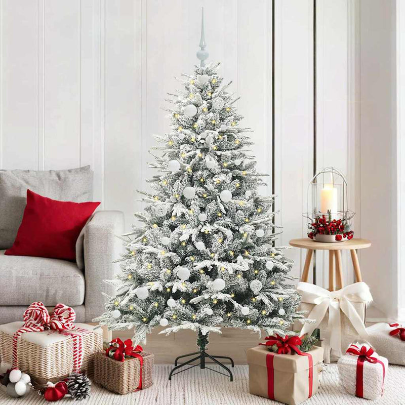 Afbeelding laden in galerijviewer, Vidaxl artificial pre-lit kerstboom met ballenset groen 150 cm