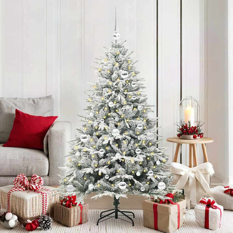 Afbeelding laden in galerijviewer, Vidaxl artificial pre-lit kerstboom met ballenset groen 150 cm